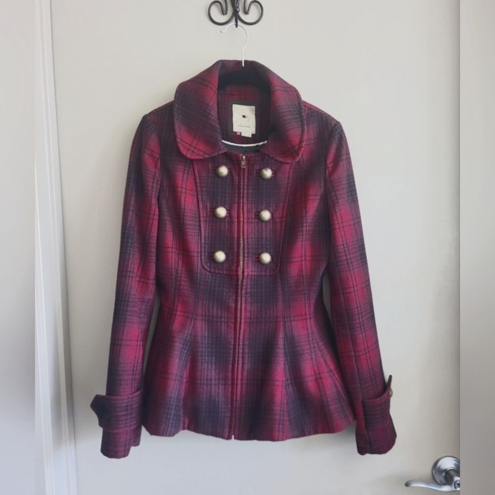 Plaid Double-Breasted Jacket by Elevenes (Anthropologie)